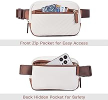 Telena Belt Bag for Women PU Leather Fanny Pack Quilted Crossbody Bags for Women Waist Bag with A... | Amazon (US)