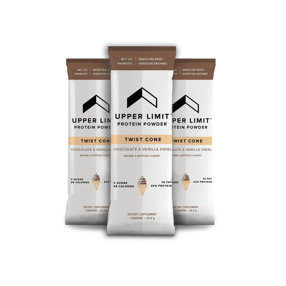 Stick Packs Twist Cone Grass-fed Whey Protein | Upper Limit Supplements