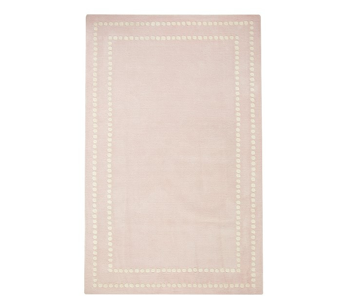 Pearl Dot Border Rug | Pottery Barn Kids