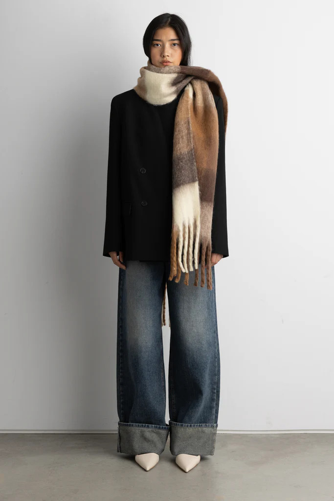 PATTERNED SCARF WITH TASSELS | OAK + FORT