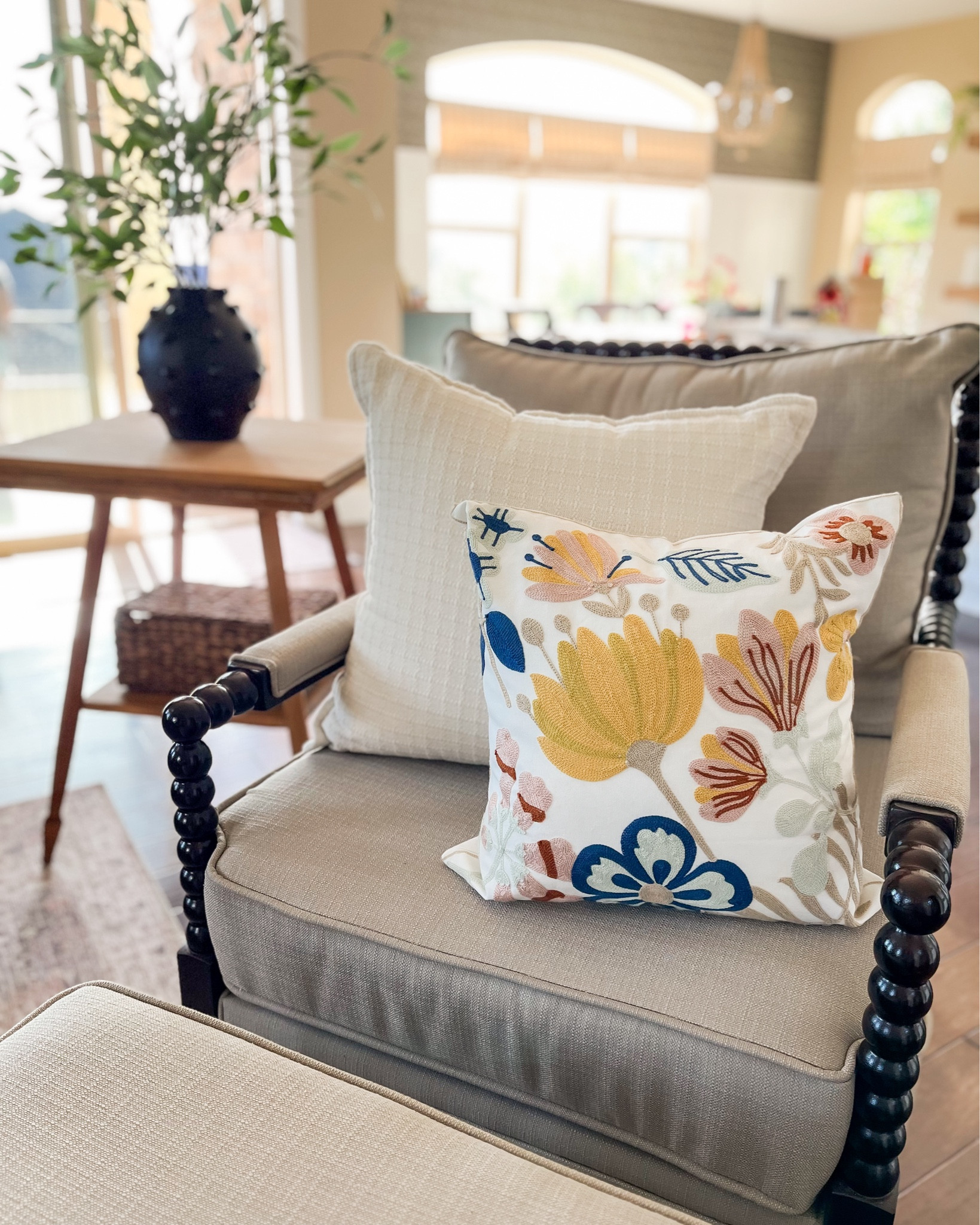 Summer throw pillows, embroidered pillow cover, budget friendly, neutral decor, living room decor, outdoor decor, 

#LTKHome #LTKSeasonal