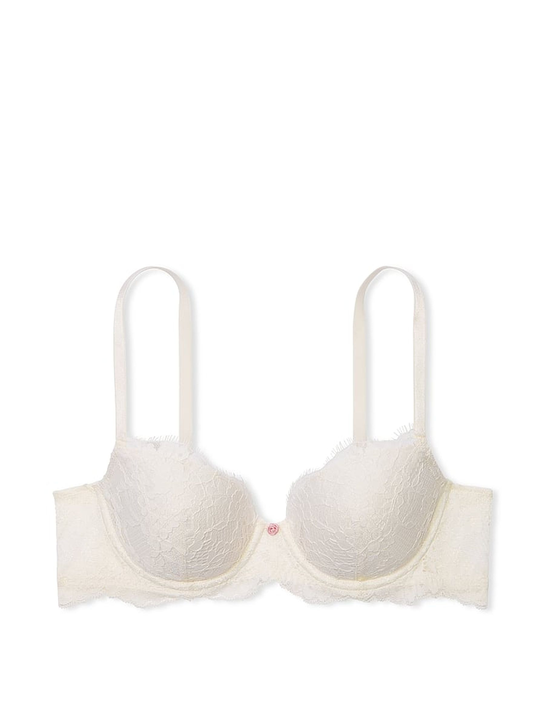 Coconut White Lace Lightly Lined Demi Bra | Victoria's Secret UK | Victoria's Secret UK
