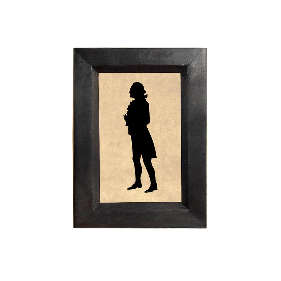 George Washington Printed Silhouette in Black Wood Frame. A 4 - Etsy | Etsy (US)