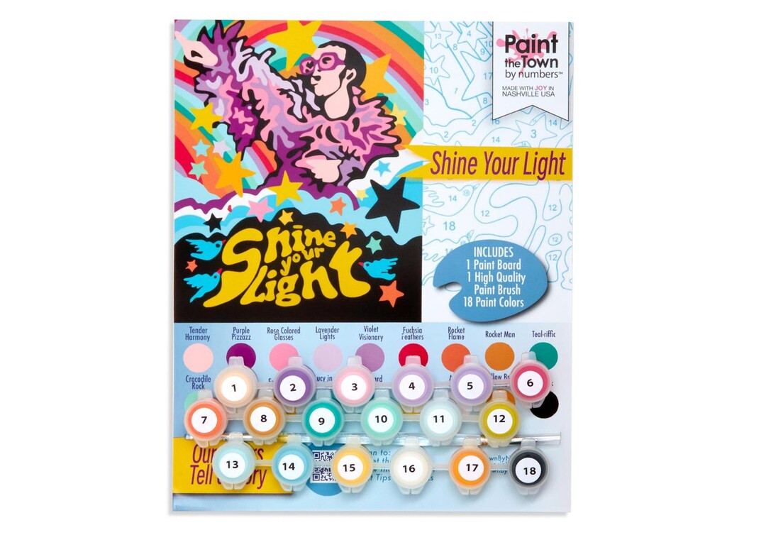 Shine Your Light! Paint-by-number Kit – 8”x10” Vintage-inspired Art Craft | Inspirational W... | Etsy (US)