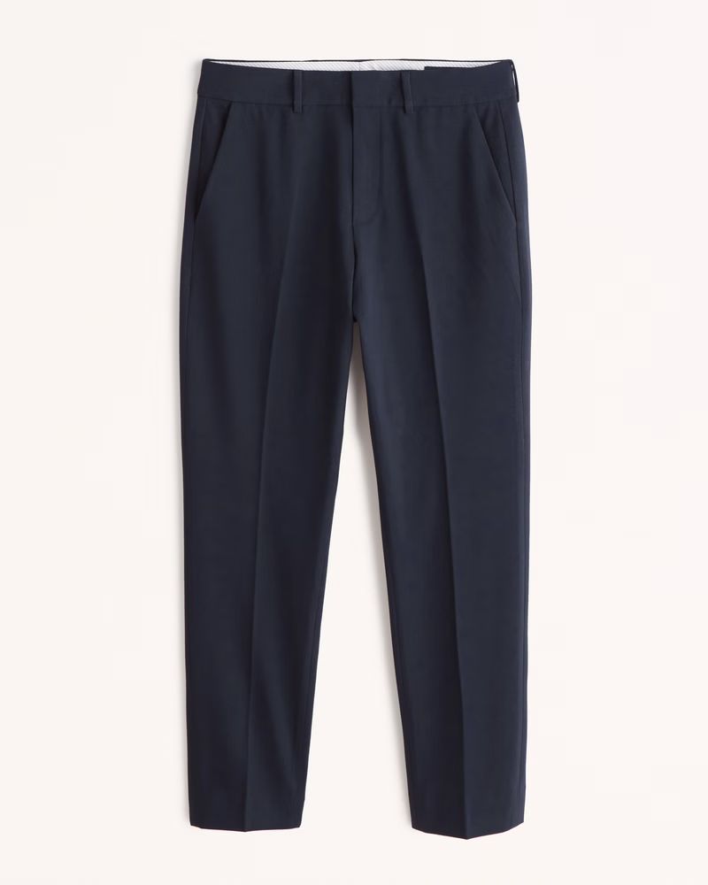 Tab Front Slim Straight Suit Pant | Abercrombie & Fitch (US)
