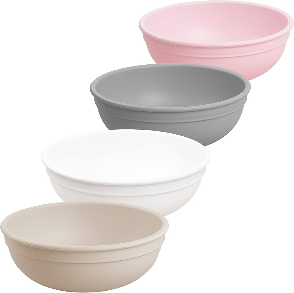 Re Play Made in USA Toddler Bowls Set of 4, 20 Oz - Eco-Friendly Recycled Plastic Bowls for Kids ... | Amazon (US)