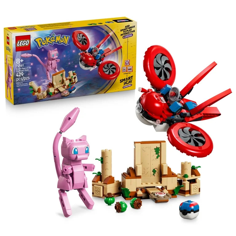 LEGO Pok\u00e9mon SMART Play: Drone Search for Mythical Mew - Compatible Set with 3 SMART Tags an... | Walmart (US)