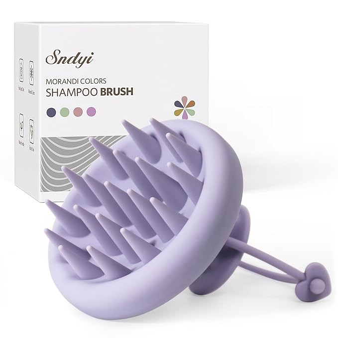 Sndyi Silicone Scalp Massager Shampoo Brush, Hair Scrubber with Soft Silicone Bristles, Scalp Scr... | Amazon (US)