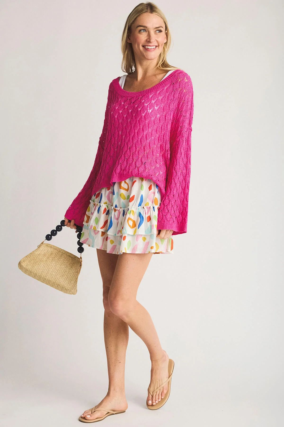 Eesome Knit Pointelle Sweater | Social Threads