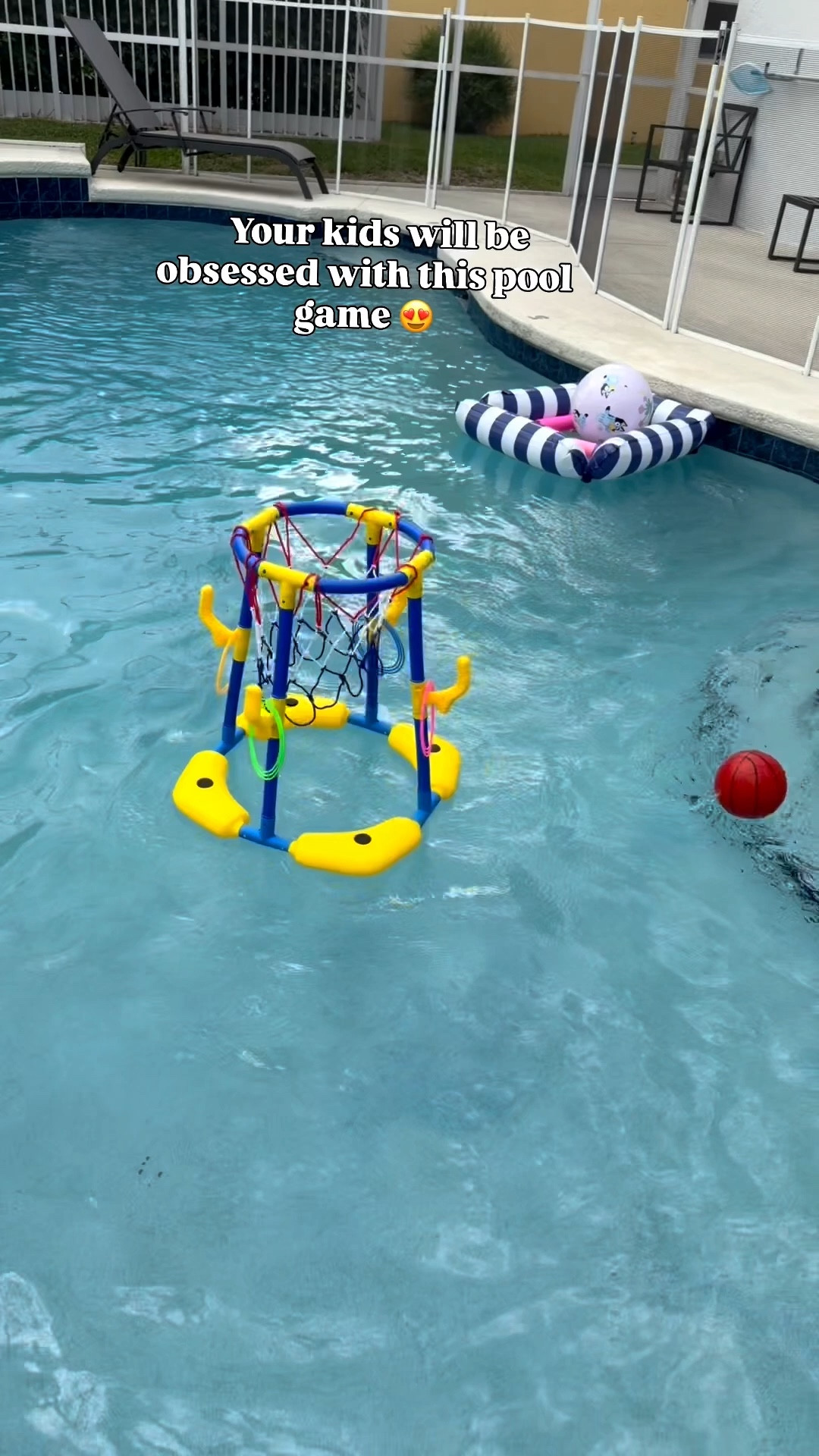Looking for something fun to keep the kids entertained this summer? ☀️💦🏀

This floating pool basketball hoop has been such a hit for family pool days! It comes with basketball + ring toss, stays in place with its anti-tip and anti-drift design, and keeps everyone playing for hours — kids and adults 😍

#LTKKids #LTKmomlife