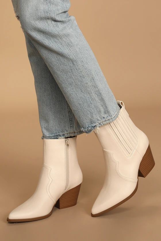 Vancy Stone Pointed-Toe Mid-Calf Boots | Lulus (US)