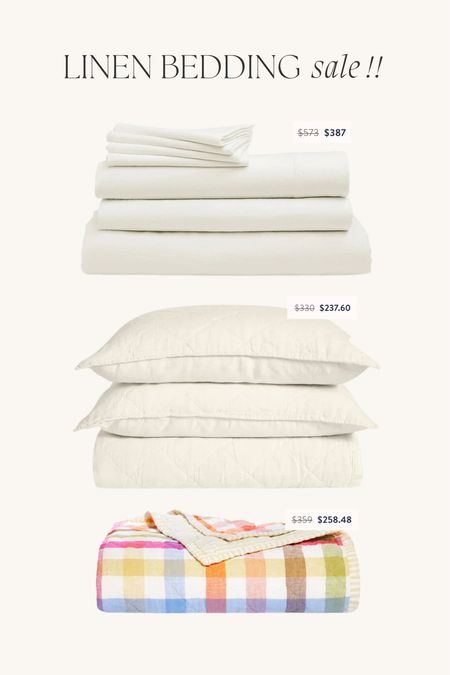My bedding is all on major sale right now!!! I love linen it’s soft and lightweight but warm, washes well doesn’t pill & a lived in cozy look. I have the King in both bedding bundle & quilt /cream! 