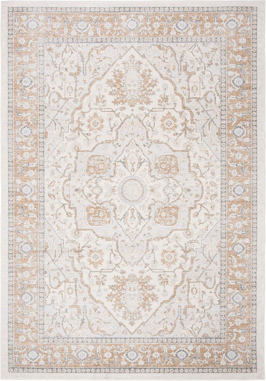SAFAVIEH Isabella Collection 5'3" x 7'6" Cream/Beige ISA936A Oriental Non-Shedding Living Room Be... | Amazon (US)