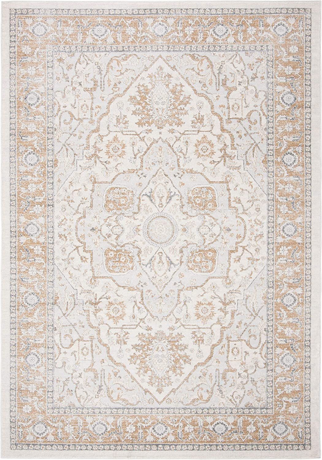 SAFAVIEH Isabella Collection 5'3" x 7'6" Cream/Beige ISA936A Oriental Non-Shedding Living Room Be... | Amazon (US)