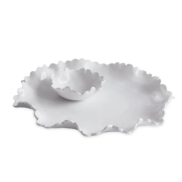 Caspia Melamine Platter with Dip Bowl | Cailini Coastal