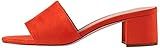 Amazon Brand - find. Wide Fit Simple Block Heel Mule Open Toe Sandals, Orange Coral), US 8 | Amazon (US)