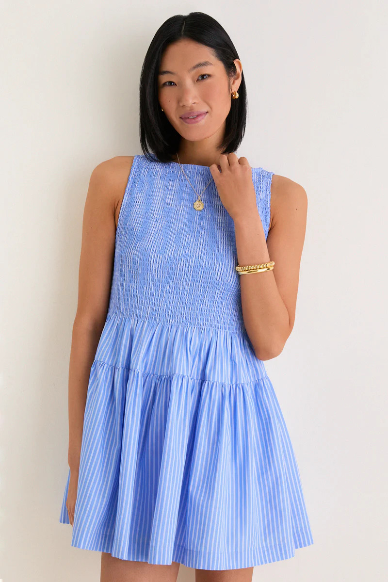 Blue Stripe Cosima Mini Nap Dress | Tuckernuck (US)