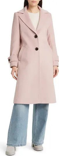 Notch Collar Longline Wool Blend Coat | Nordstrom