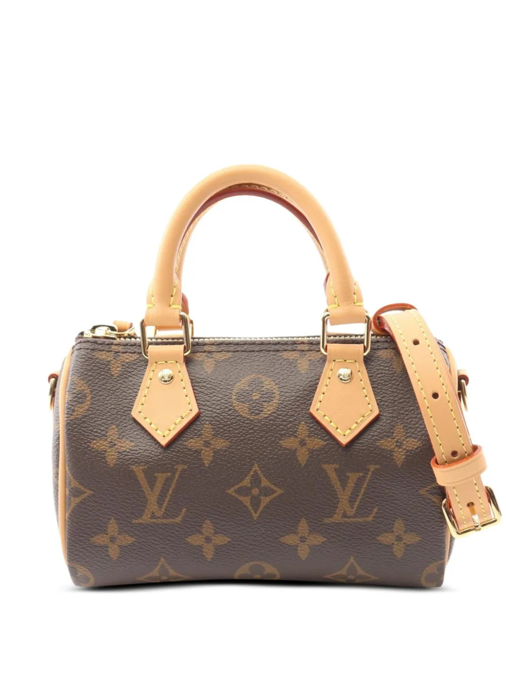 Louis Vuitton Pre-Owned 2022 nano Speedy handbag - Brown | Farfetch Global