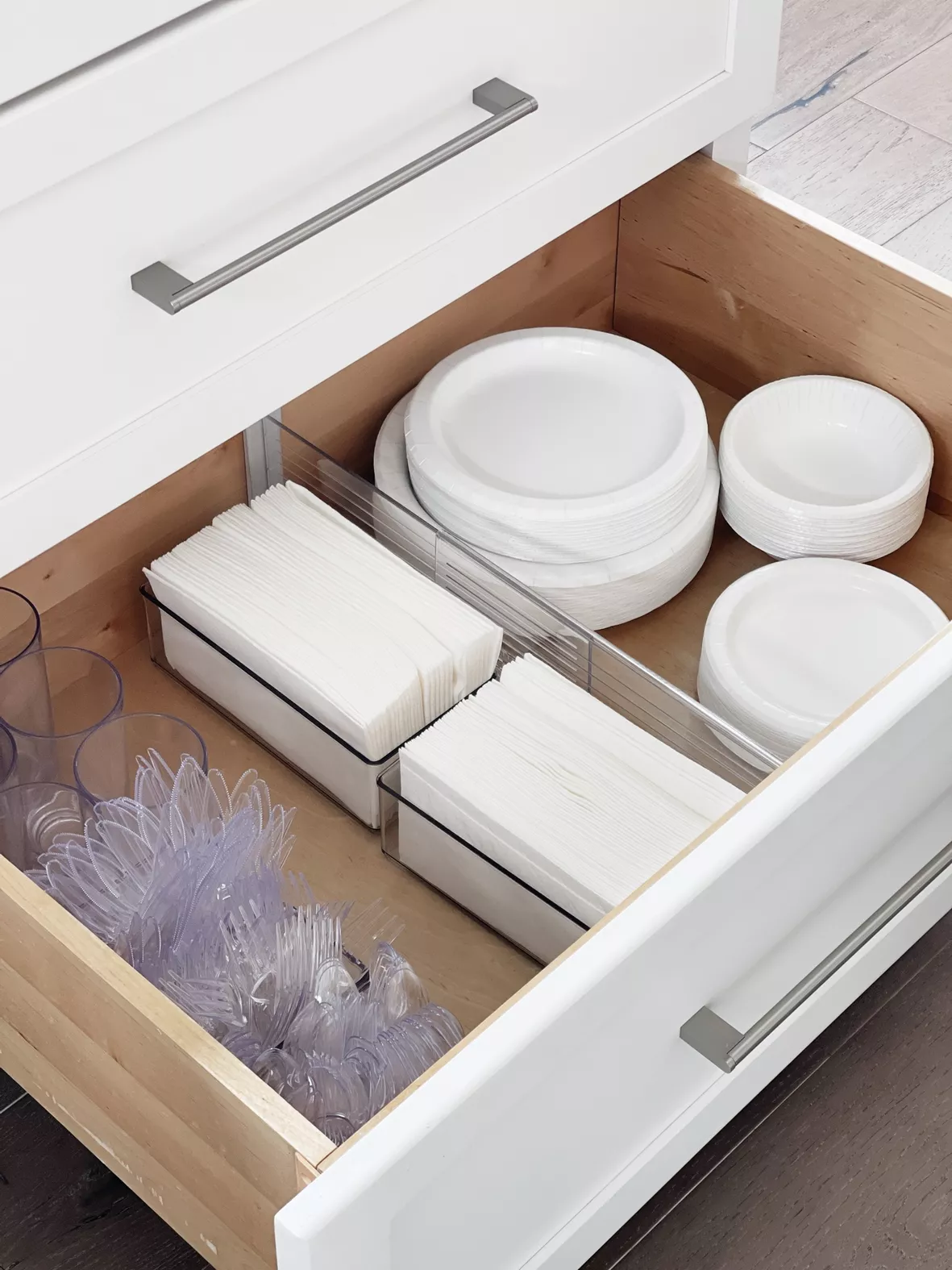 Plastic Storage Containers with Bamboo Lids, Medicine Cabinet Organizer  Drawer O