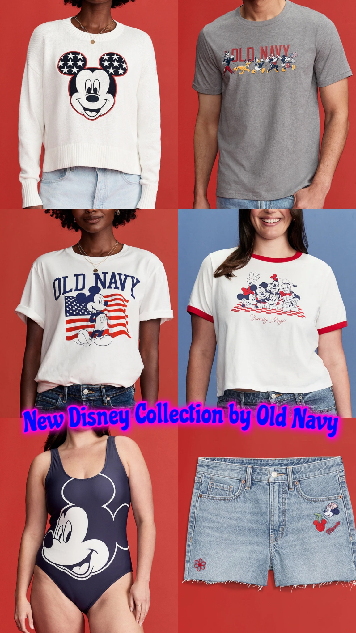 New Disney Merch collection at Old Navyy