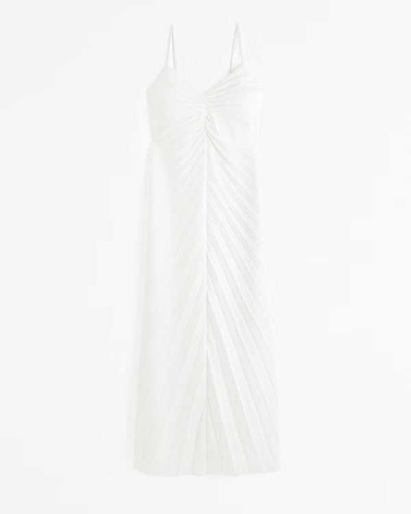 The A&F Giselle Sunburst Pleated Maxi Dress | Abercrombie & Fitch (US)