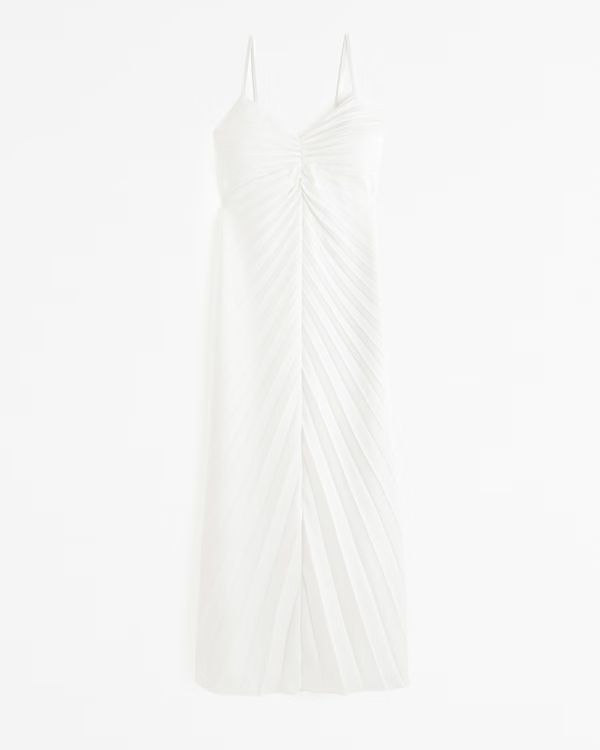 The A&F Giselle Sunburst Pleated Maxi Dress | Abercrombie & Fitch (US)