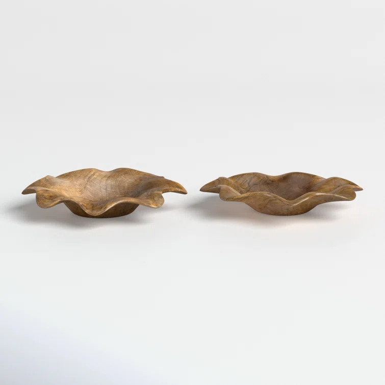 Delsie - Organic Teak Bowl (Set of 2) | Birch Lane