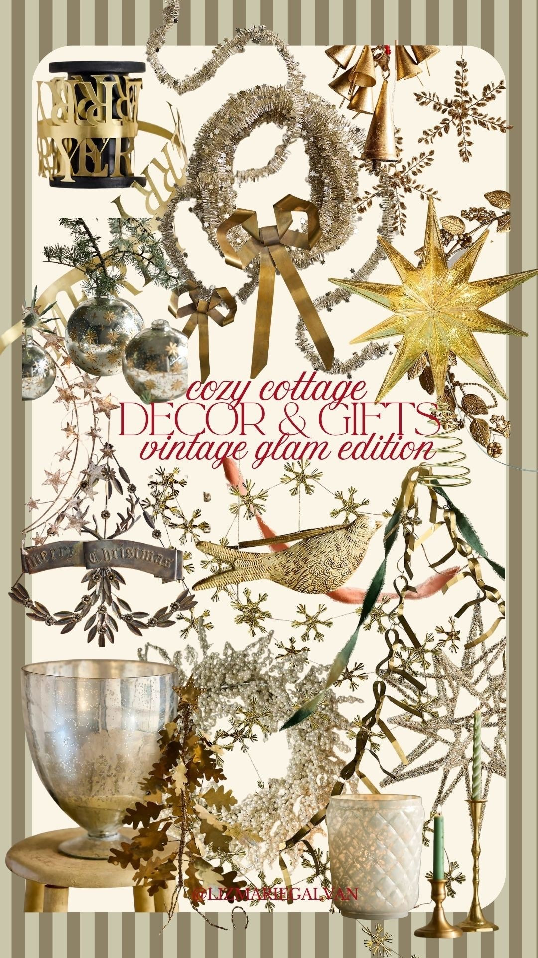 Cozy cottage farmhouse Christmas finds that look like vintage treasures! Use my code lizmarie30 for 30% off Anthro now! 

#LTKHoliday #LTKSeasonal #LTKGiftGuide