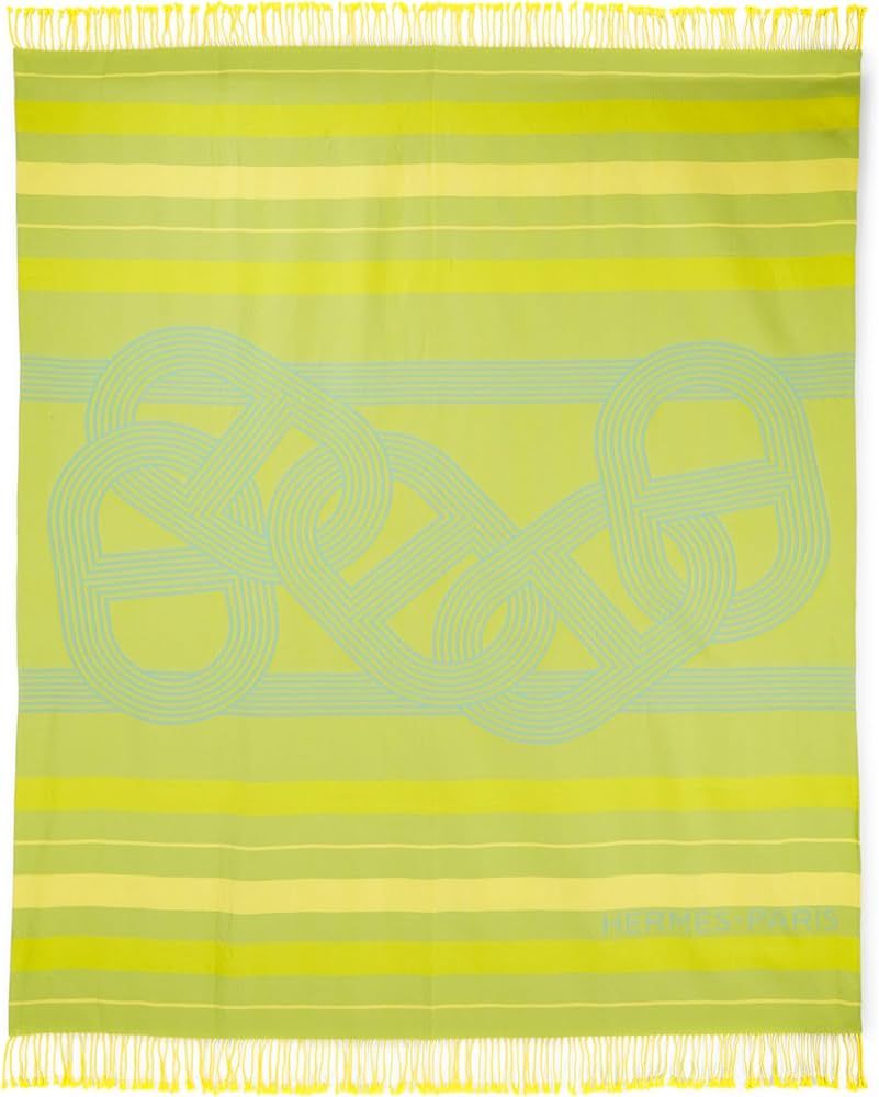 Amazon.com: Hermès, Pre-Loved Green & Yellow Terry Cloth Yachting Beach Towel, Multi : Home & Ki... | Amazon (US)