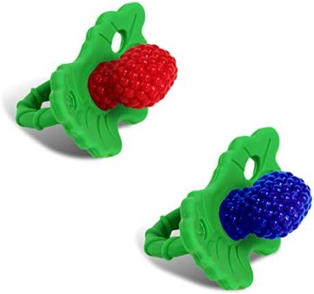 RaZbaby RaZberry Silicone Baby Teether Toy (2-Pack) - Berrybumps Soothe Babies Sore Gums - Infant... | Amazon (US)