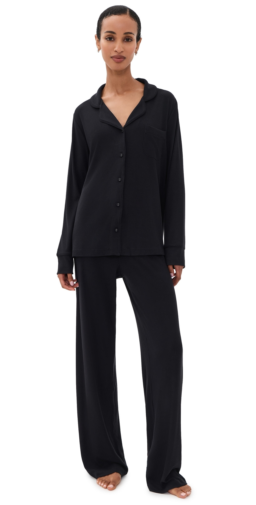 SKIMS Rib Sleep Set Onyx XS | Shopbop