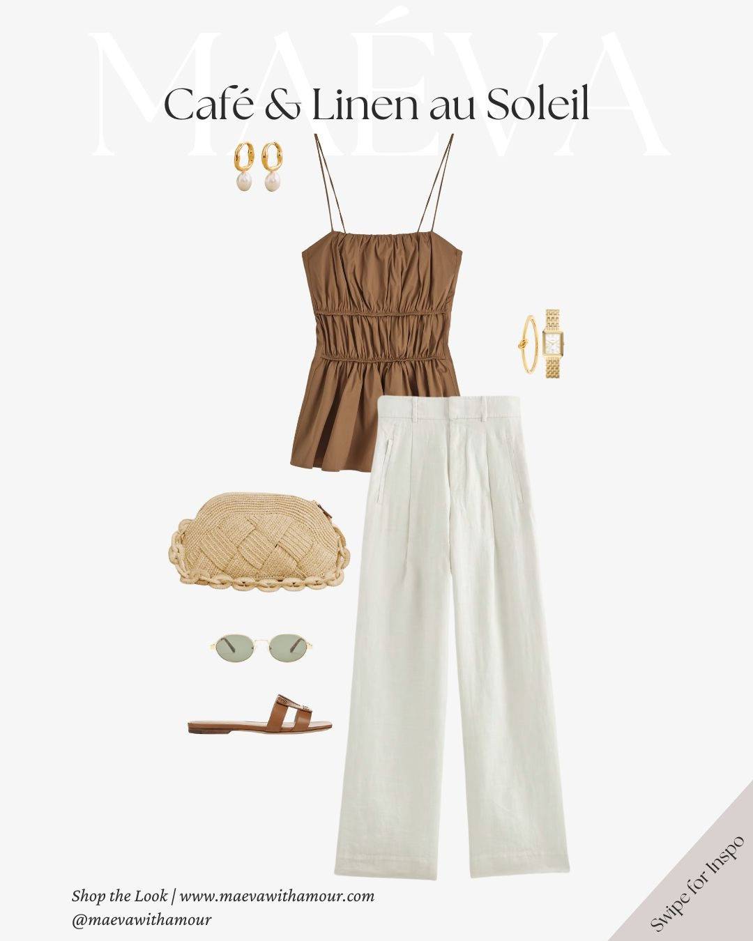 4 chic summer looks in café tones & linen textures ✨🤎
 From rich browns to crisp whites, these French-inspired outfits are made for sunny days, coffee chats, and effortless elegance 🤍 Think soft tailoring, woven accessories, and timeless pieces you'll want to wear on repeat!

✨ Which look is your favorite?

❤️ Adore these looks? Comment SHOP to receive a DM with the link or head to the link in bio to shop the looks & more! 

👉 Save & Follow to discover French-inspired style and wardrobe tips, designed to elevate your everyday fashion!

With Amour, M.

#frenchstyle #capsulewardrobe #summercapsule #wardrobeinspo #ootd #outfitinspo #frenchriviera 

#LTKStyleTip #LTKSeasonal #LTKTravel