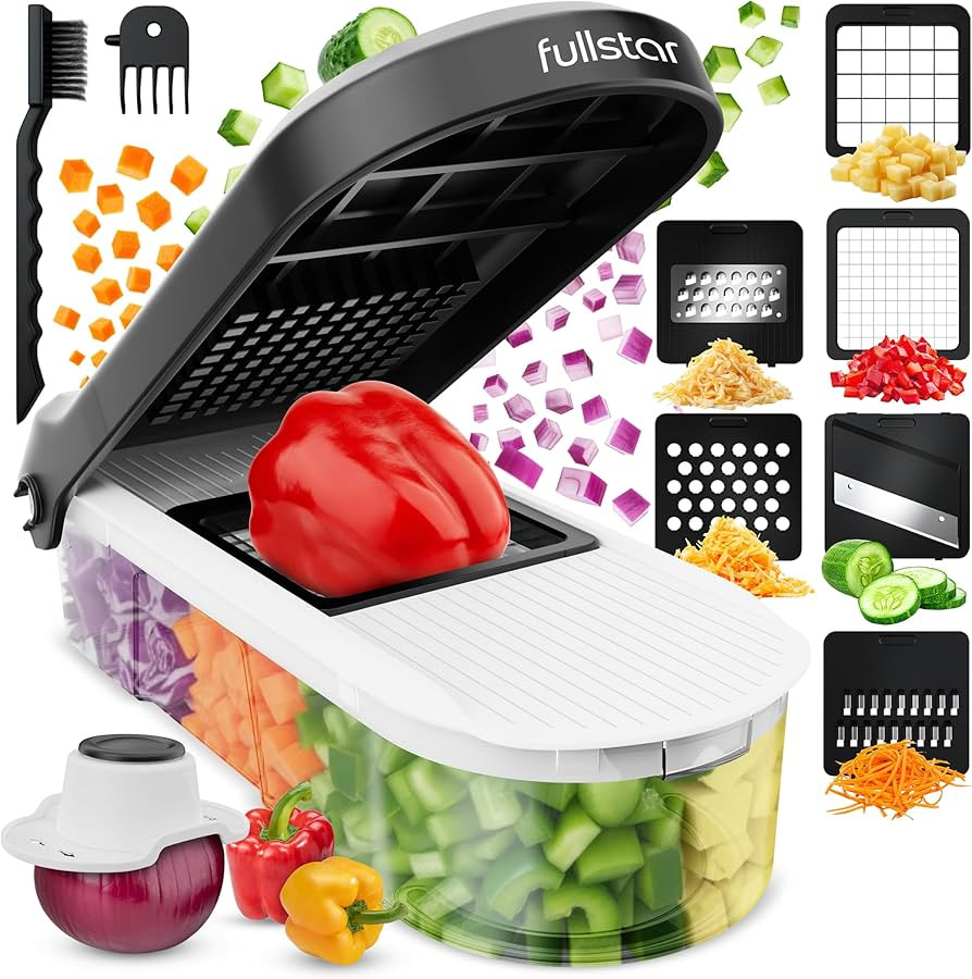 Fullstar Mandoline Slicer for Kitchen - Vegetable Chopper, Onion Potato Food Veggie Fruit Slicer ... | Amazon (US)