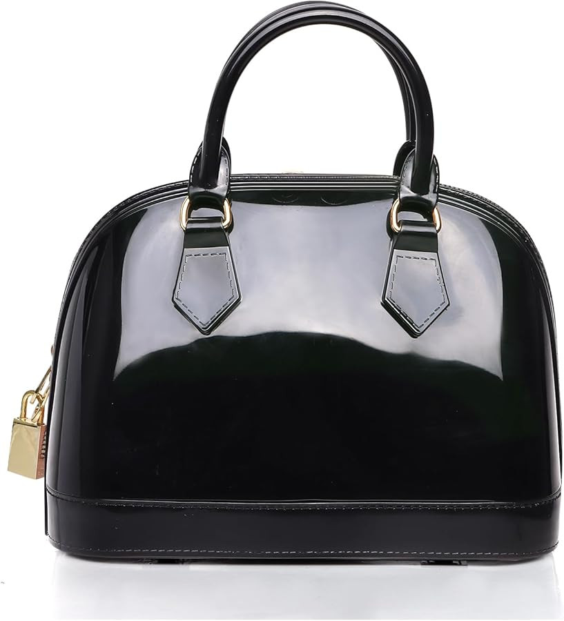 Jelly Crossbody Purse Shoulder Bag, Candy Color Tote Satchel Top-Handle Handbags for Women | Amazon (US)