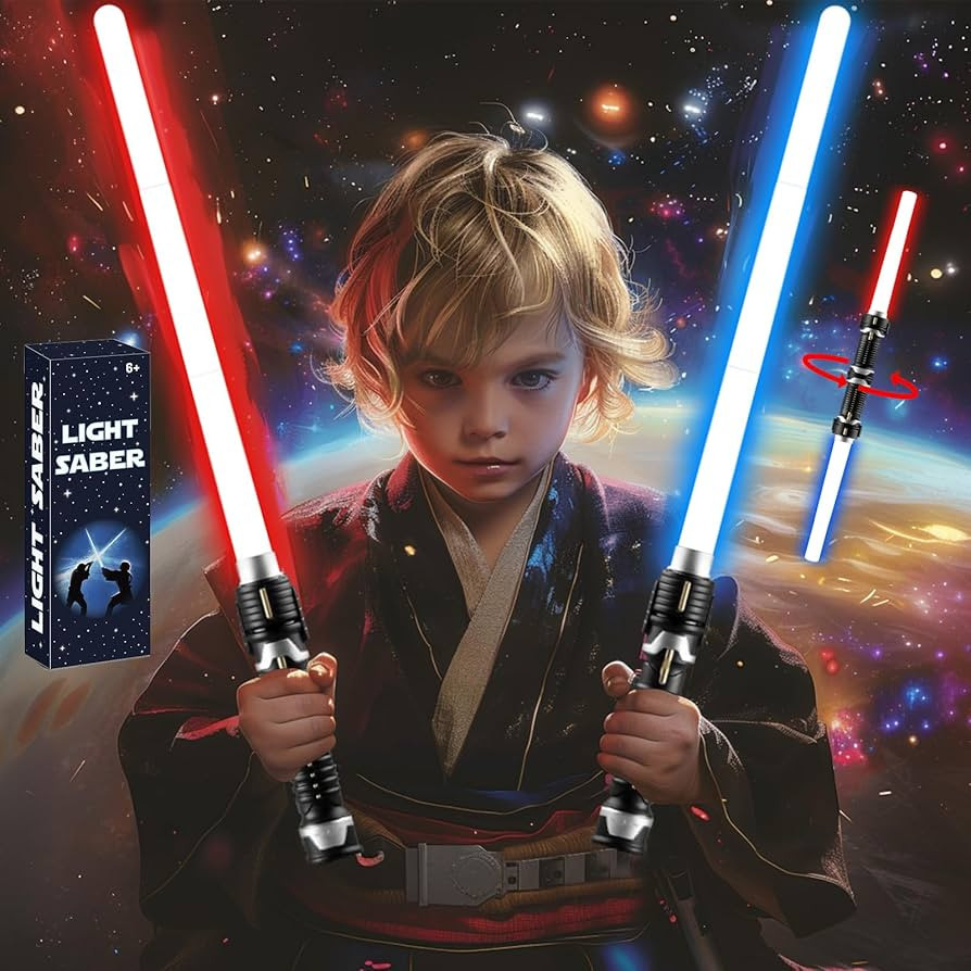 Retractable Light Sabers for Kids - Mini Light Up Swords Toy Boys Girls Party Supplies Birthday H... | Amazon (US)
