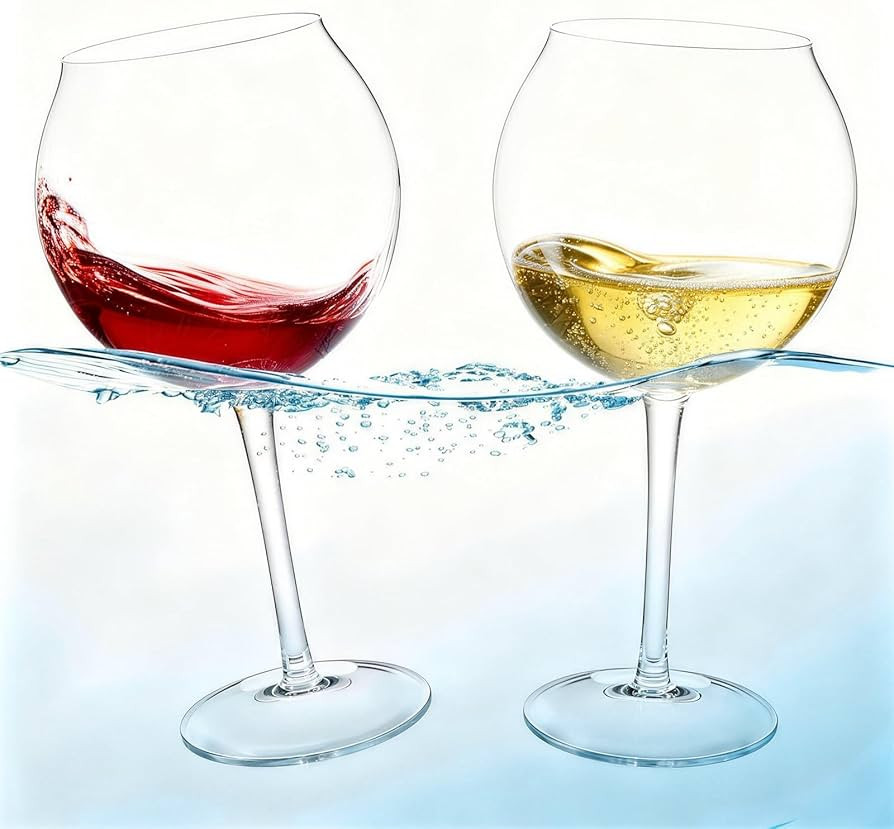 Goodluck Floating Pool Wine Glasses Set of 2,18oz Tritan Shatterproof Stemware Clear Plastic Wine... | Amazon (US)