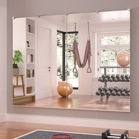 Rectangle Metal Wall Mirror Home Gym | Wayfair North America