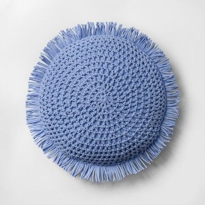 Round Knit With Fringe Throw Pillow - Opalhouse™ | Target
