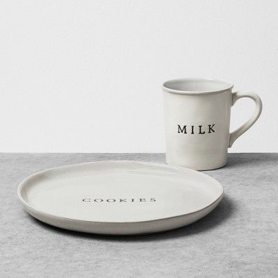 Plate and Mug Dinnerware Set - Cookies and Milk - Hearth & Hand™ with Magnolia | Target