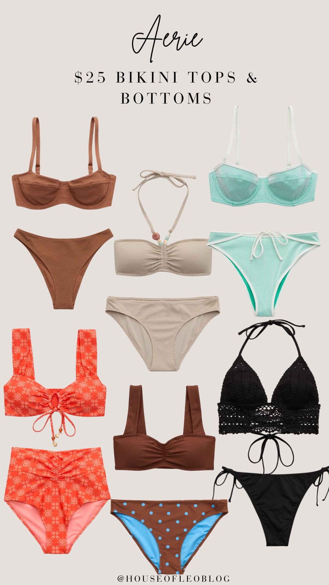 Swim separates at Aerie are on sale for $25! They have so many cute styles and different colors/patterns to mix & match! 

 #LTKSaleAlert #LTKSwim