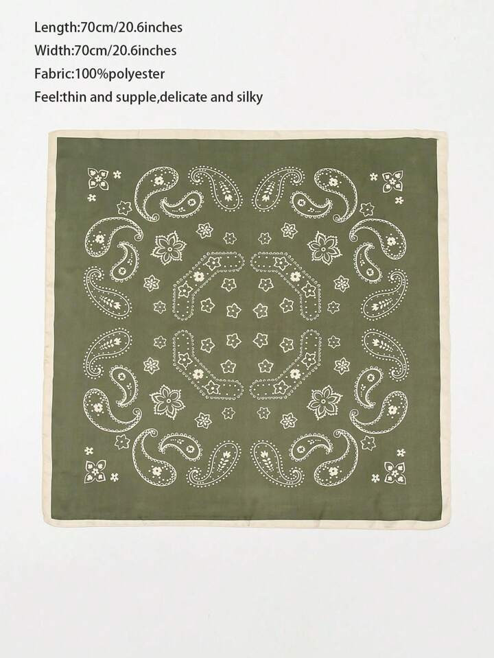 1pc Paisley & Flower Print Fashion Bandana | SHEIN