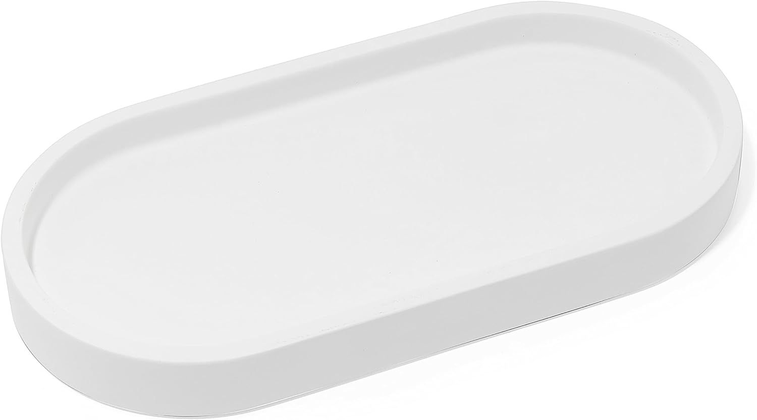 Yew Design - Matte White Round Soap Dispenser Tray for Bathrooms and Kitchens - Holds 2 Soap Disp... | Amazon (US)