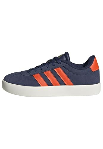 adidas Kids Unisex VL Court 3.0 Shoes (Little Kid/Big Kid), Dark Blue/Impact Orange/Gold Metallic, 11 Medium | Amazon (US)