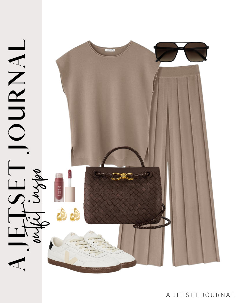 If you’re wearing this khaki Ekouaer two-piece set, a pair of Veja Panenka sneakers is perfect! Use the vintage aviator sunnies from SOJOS, then apply Summer Fridays Dream Lip Oil to complete the look.

#LTKSeasonal #LTKSaleAlert #LTKTravel
 

 