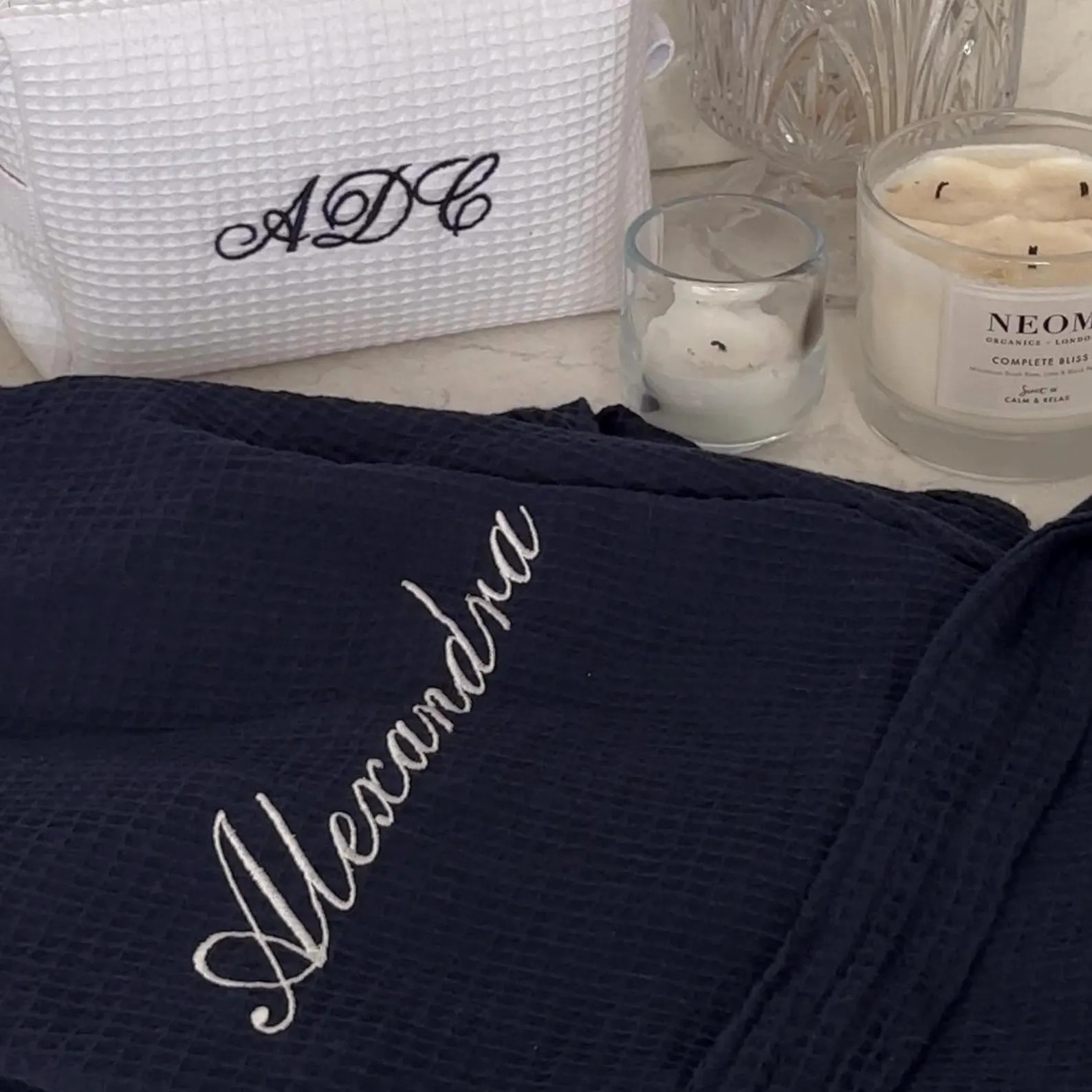 Personalized Embroidered Cotton Blend Bath Robe | Custom Monogram | Etsy (US)
