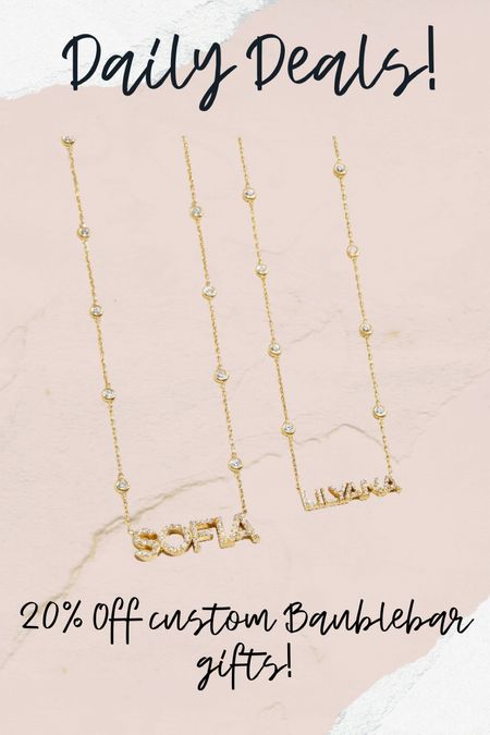 Baublebar custom name necklace 20% OFF! 

#LTKGiftGuide #LTKHoliday #LTKsalealert
