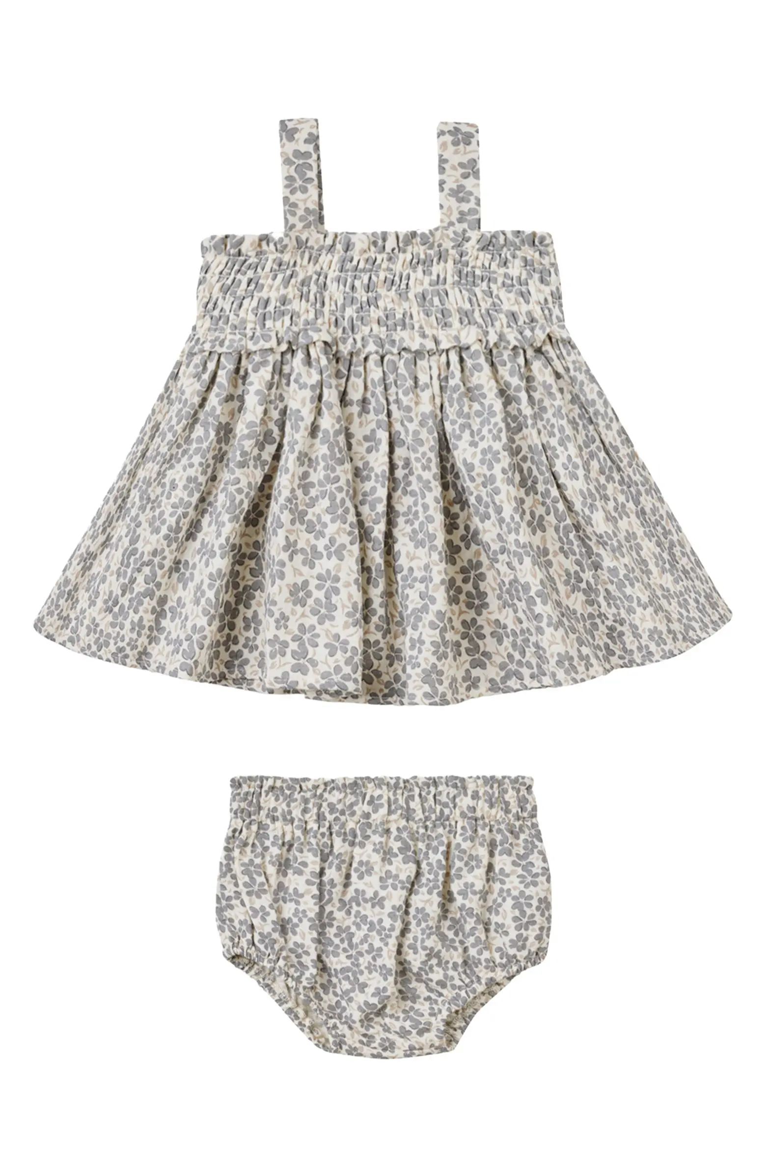 Mae Floral Smocked Organic Cotton Top & Bloomers Set | Nordstrom