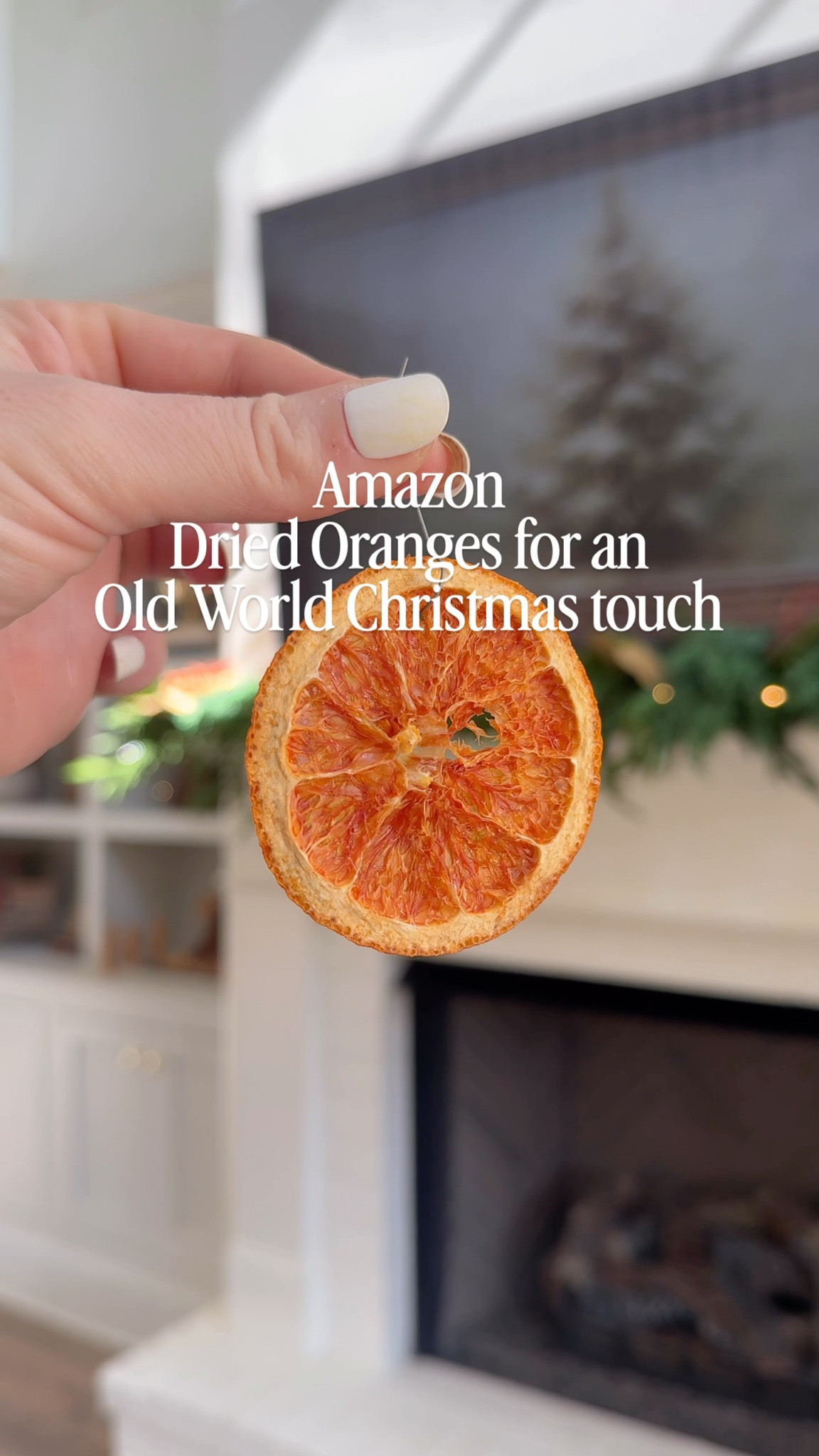 This year I added these dried oranges to our Christmas decorations. I’ve had a few attempts at DIYing this in the past and it has not been successful 🤪 so this year I decided to just order them, and they’ve added that beautiful old-world, nostalgic feel to our Christmas decor. Oranges have actually been tied to Christmas for centuries—originally symbolizing the gold St. Nicholas gave in the old legend—and later becoming a treasured winter treat during the Victorian era. That little bit of history makes them feel even more special tucked into garlands and trees. They come with some twine, but I used metal hooks to attach them to our garland and the twine for our tree. 🎄🍊

#LTKHoliday #LTKHome #LTKSeasonal