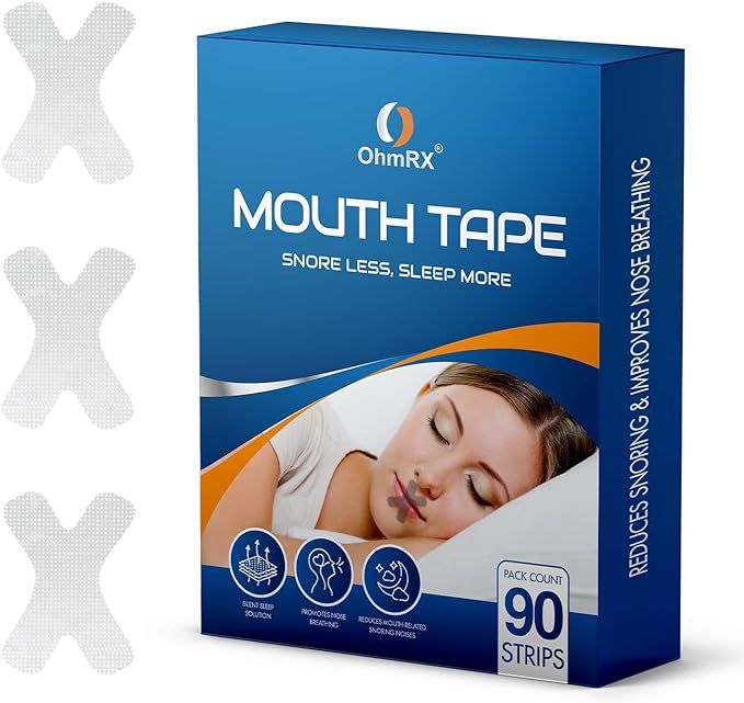 Mouth Tape for Sleeping 90 Sleep Strips Shape X | Hypoallergenic | Premium Quality Snoring Strips... | Amazon (US)